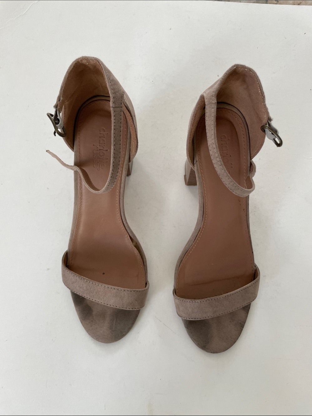 Charlotte Russe Ankle-Strap Suede Sandals